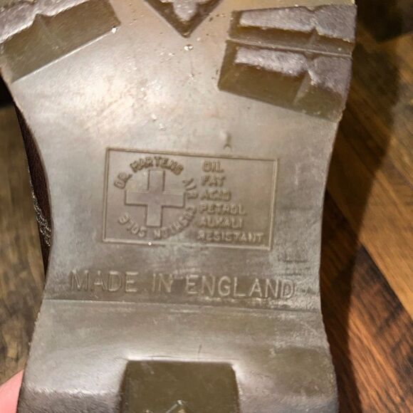 Vintage Dr. Martins- Made In England- Airwair W/Bouncing Soles Boots Size 5 MIL - Picture 13 of 14